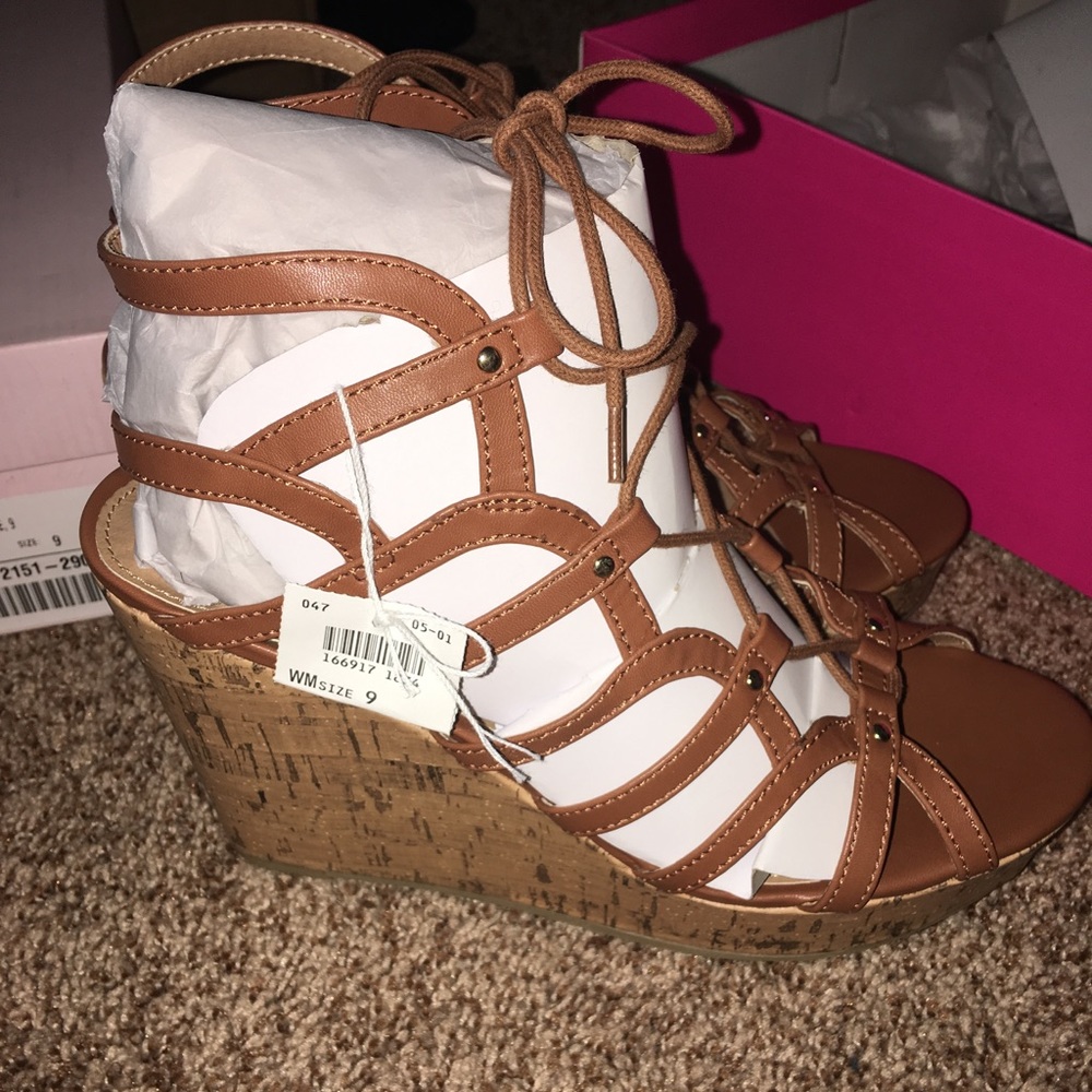 Women's lace up new wedges Payless